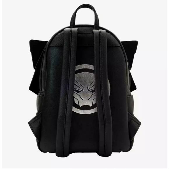 NEW Loungefly Marvel Black Panther Wakanda Forever Figural Panther Mini Backpack - Picture 2 of 11